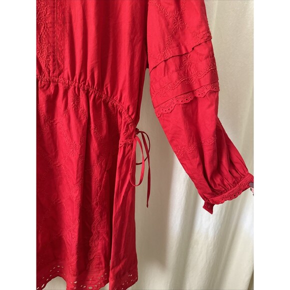 Damson Madder NWT Clancy Red Babydoll Mini Dress Sz 10 - Picture 3 of 7
